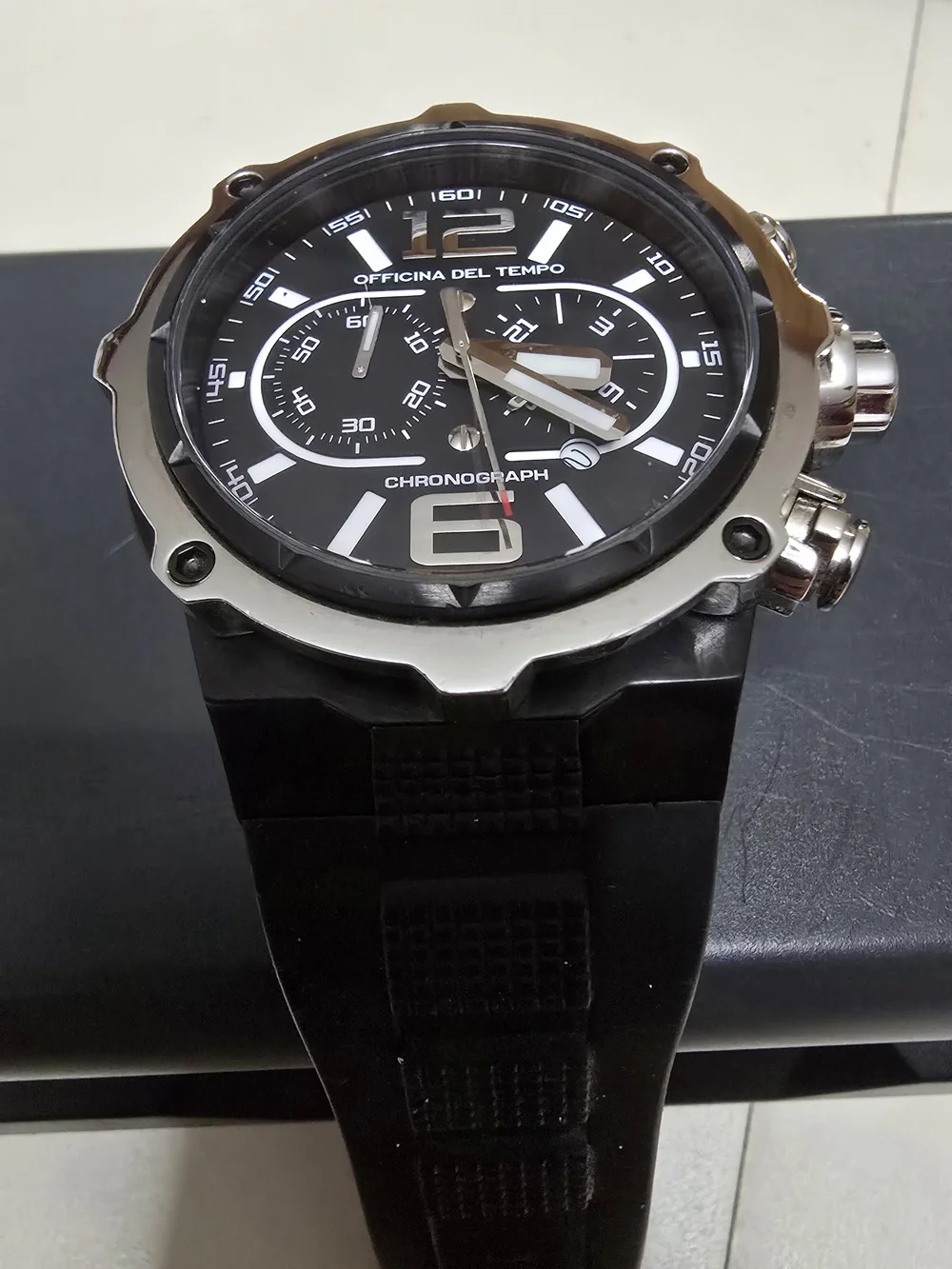 Officina Del Tempo Black Chronograph Watch
